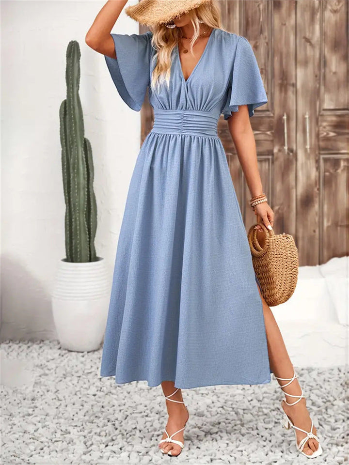 Robe Midi Bleue pour Femme