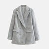 Blazer en Tweed Élégant pour Femmes Sophistication Intemporelle pour Chaque Occasion