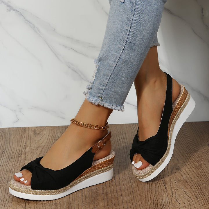 Sandales Wedges Ouvertes à la Mode pour Femmes - Élevez Votre Style d'Été avec Confort et Élégance