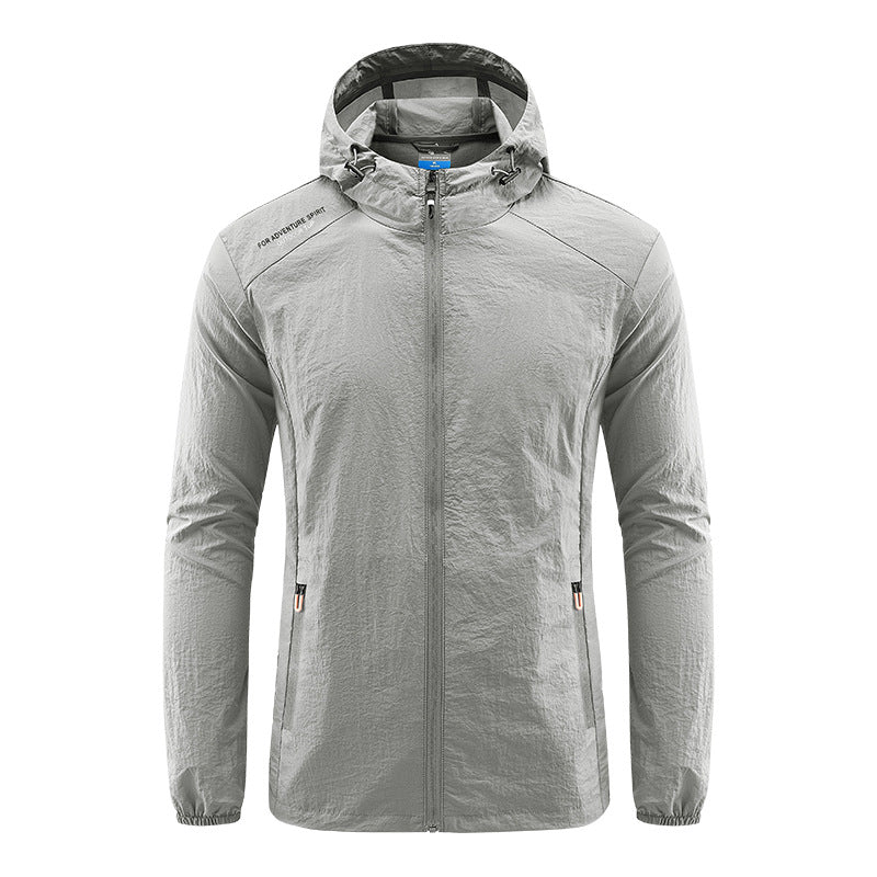 Veste d'été à capuche ultralégère et résistante au vent et au soleil pour hommes