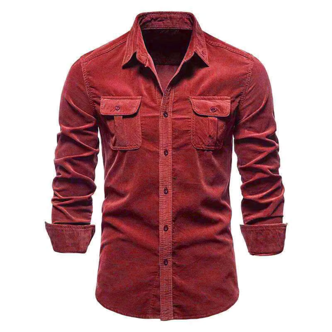 Chemise en corduroy classique pour hommes