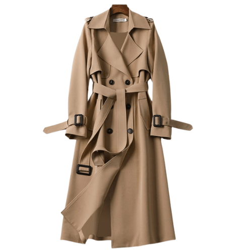 Manteau Trench Vintage Tendance pour Femmes Bord Intemporel avec Attractivité Moderne