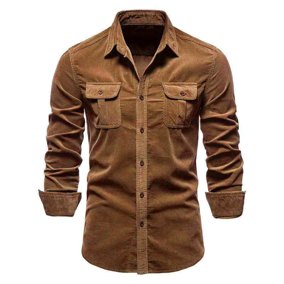 Chemise en corduroy classique pour hommes