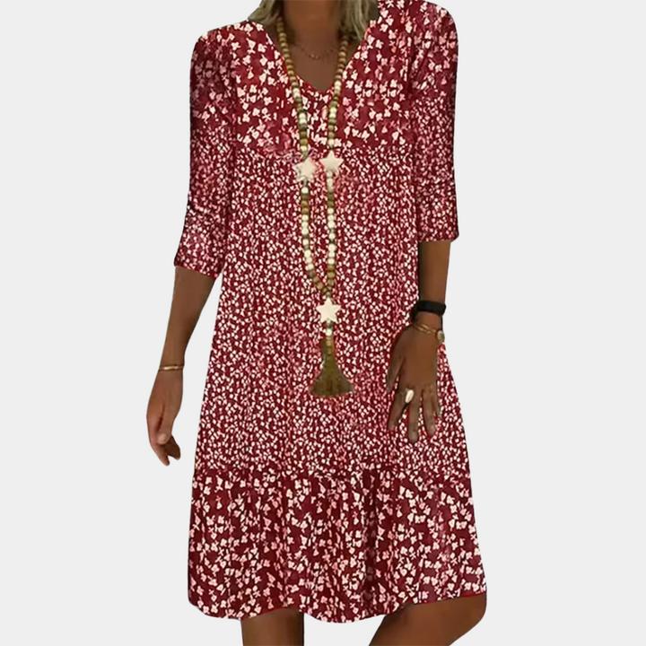 Robe Midi Imprimée pour Femme – Confort Aérien & Style Sans Effort
