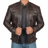 Veste de moto homme rugueuse avec poches zippées