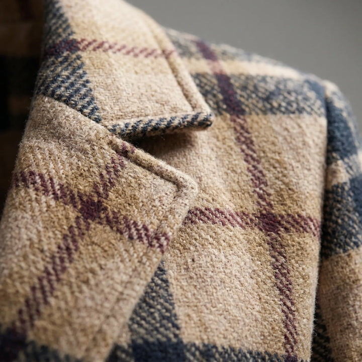Manteau Long à Carreaux Plaidwell pour Femme