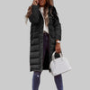 Veste Longue Capuche Quiltée Femme