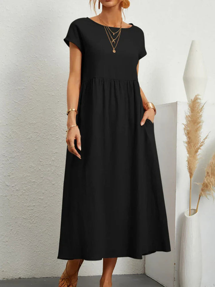 Robe en Coton Vintage O-Col