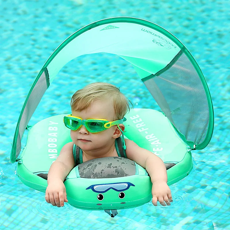 Anneau de natation pour bébé et tout-petit avec ombrelle