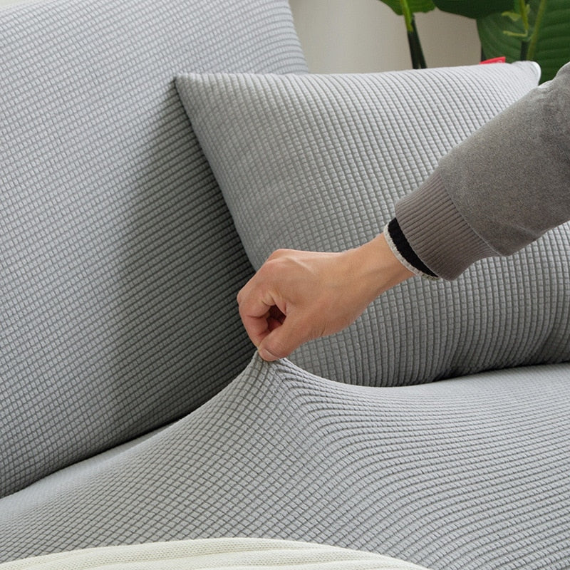 Housse de Sofa Texturée Étirée Protecteur de Sofa Non-Glissant