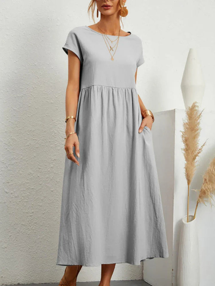 Robe en Coton Vintage O-Col