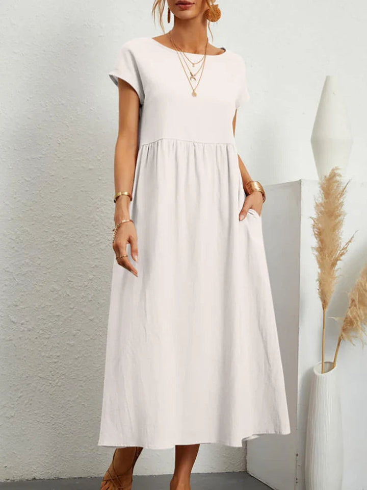 Robe en Coton Vintage O-Col