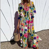 Catherine | Robe Maxi Fleurie Boho à Manches Longues pour Femmes