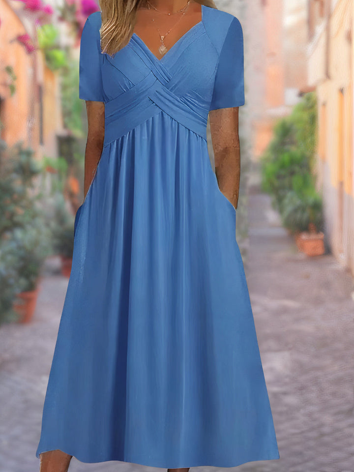 Robe d'été stylée à col en V