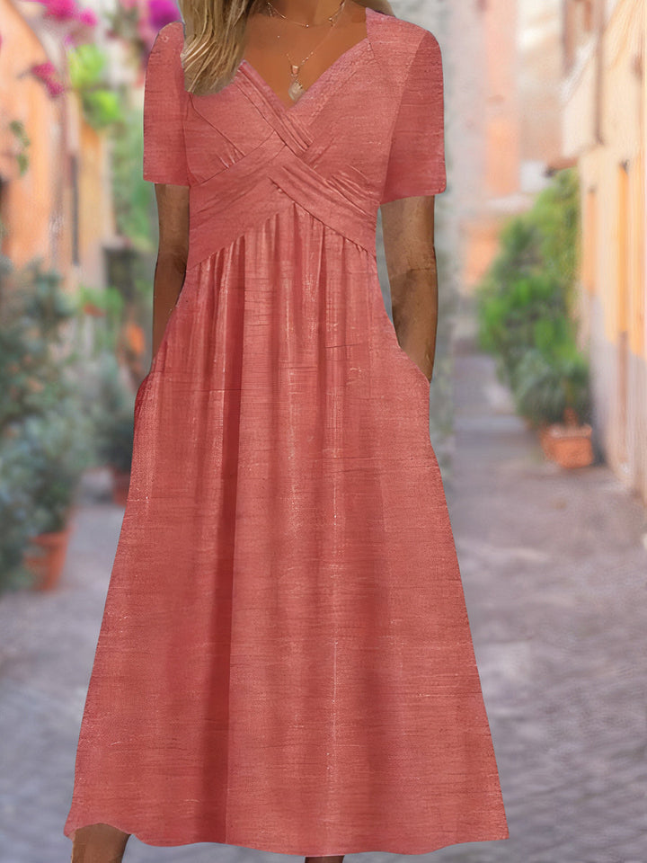 Robe d'été stylée à col en V