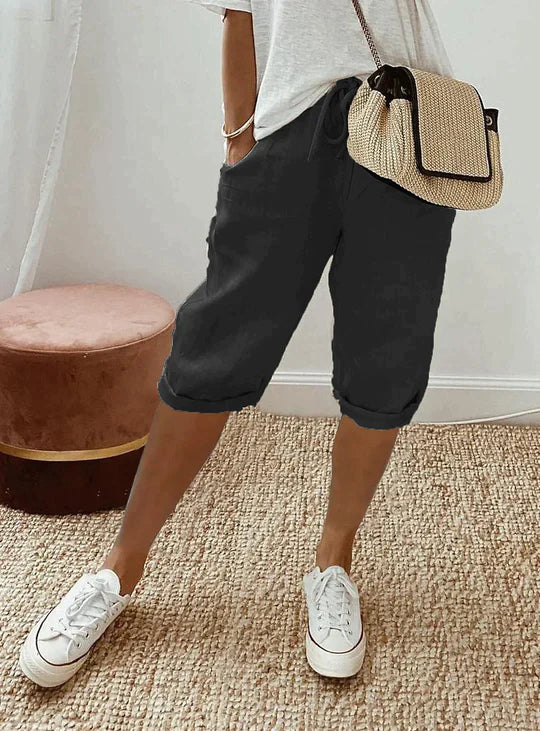 Pantalons en lin élégants pour femmes - Élégance aérée pour des jours d'été sans effort