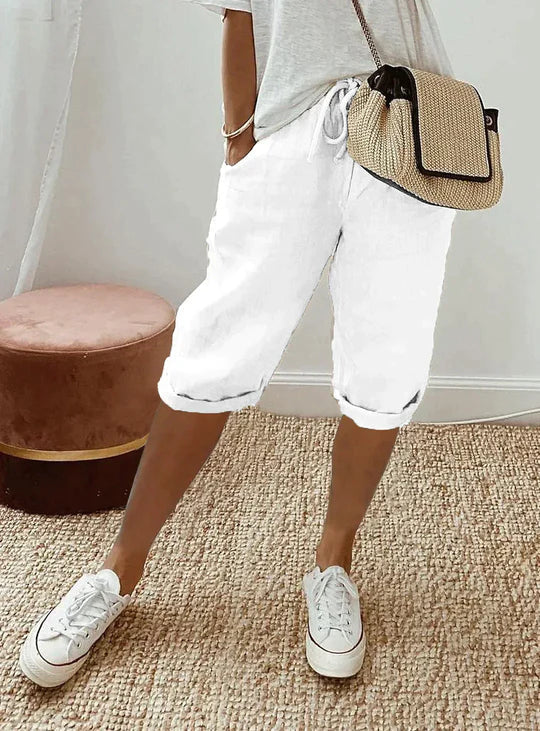Pantalons en lin élégants pour femmes - Élégance aérée pour des jours d'été sans effort