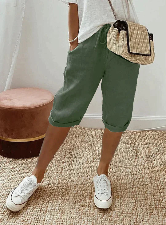 Pantalons en lin élégants pour femmes - Élégance aérée pour des jours d'été sans effort