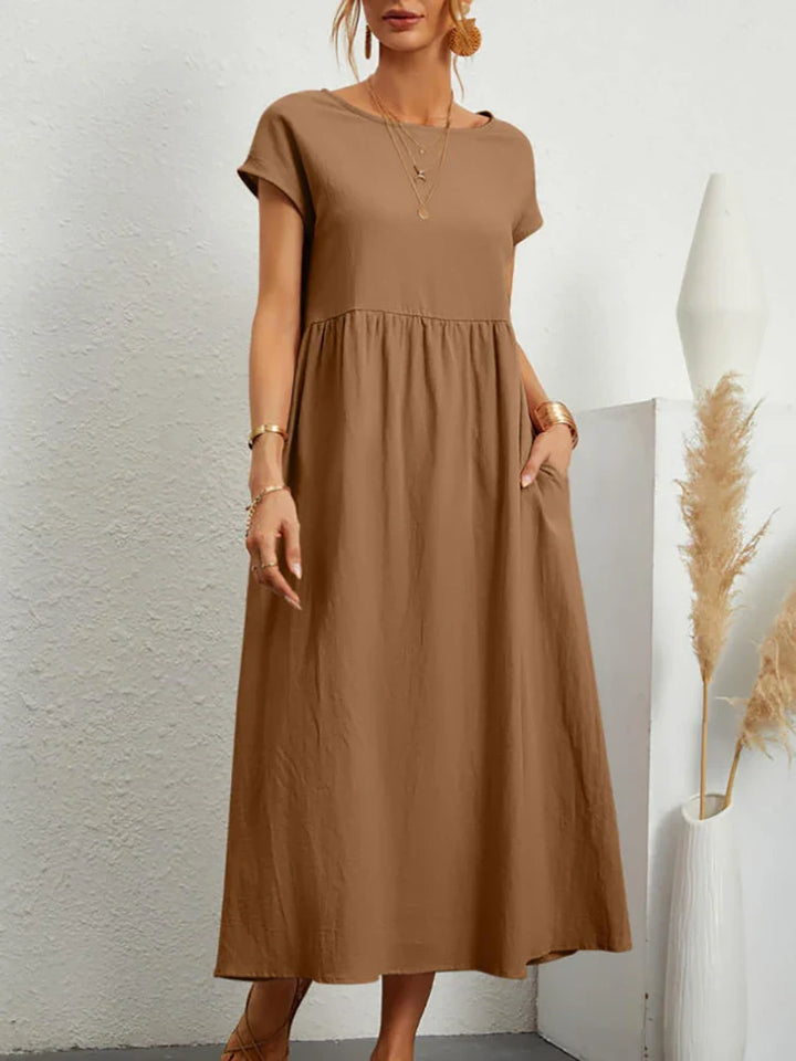 Robe en Coton Vintage O-Col