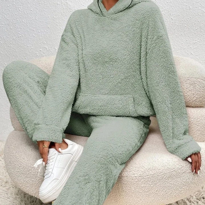 Ultra-Confortable Teddy Avec Capuche Maillot De Maison Élégance Cozy Pour Moments De Détente