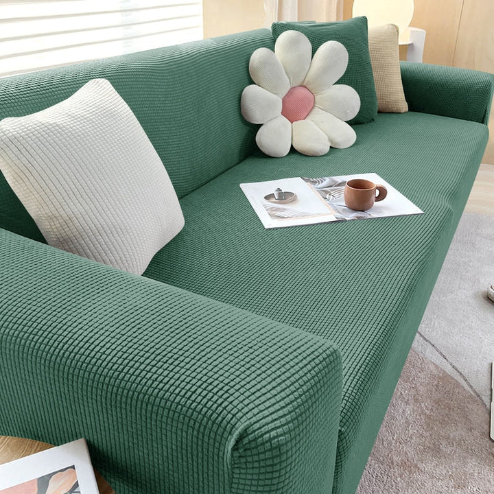 Housse de Sofa Texturée Étirée Protecteur de Sofa Non-Glissant