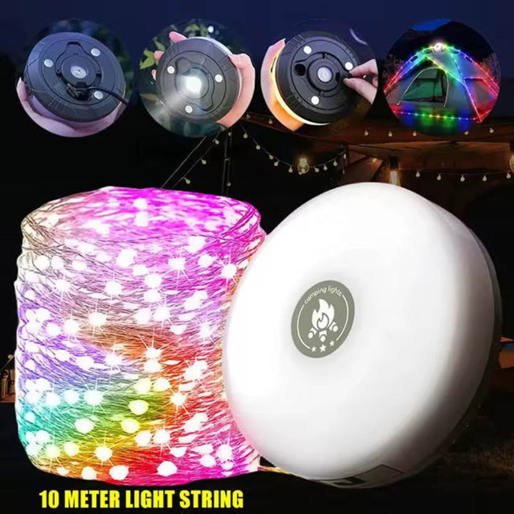Lampe de camping portable 4-en-1 – Éclairage polyvalent partout