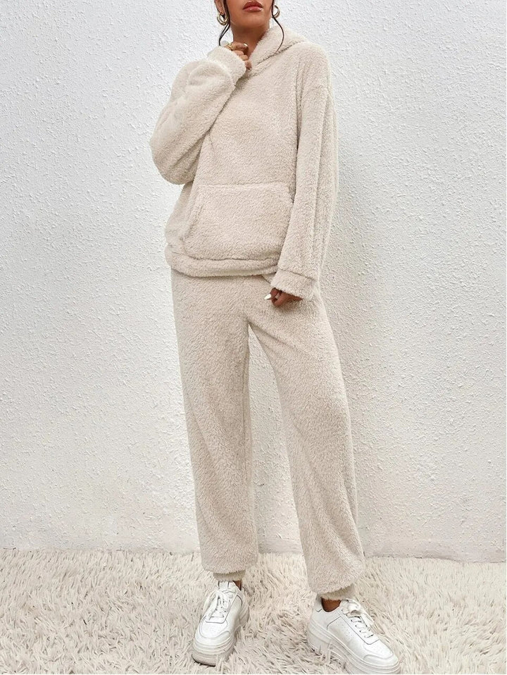 Ultra-Confortable Teddy Avec Capuche Maillot De Maison Élégance Cozy Pour Moments De Détente