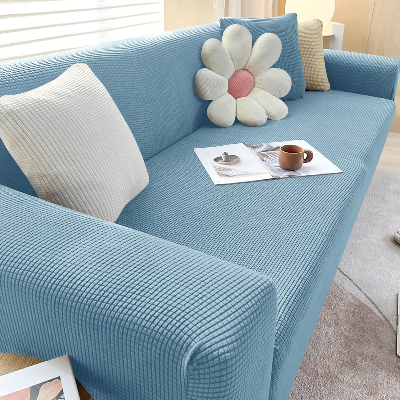 Housse de Sofa Texturée Étirée Protecteur de Sofa Non-Glissant