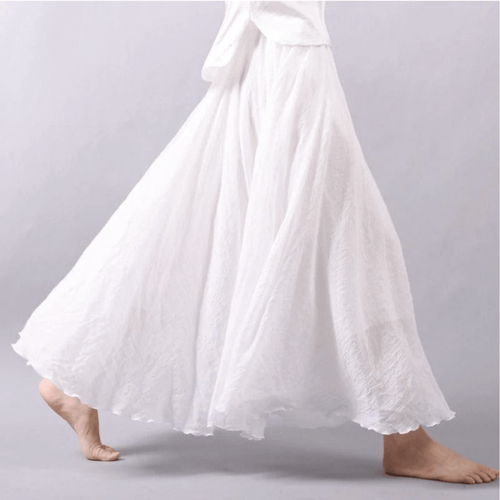 Jupe Maxi en Lin Bohémienne