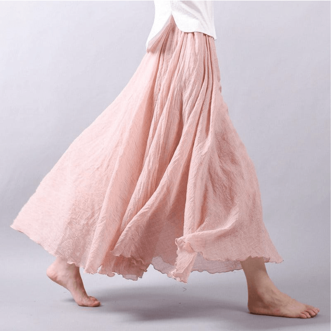 Jupe Maxi en Lin Bohémienne