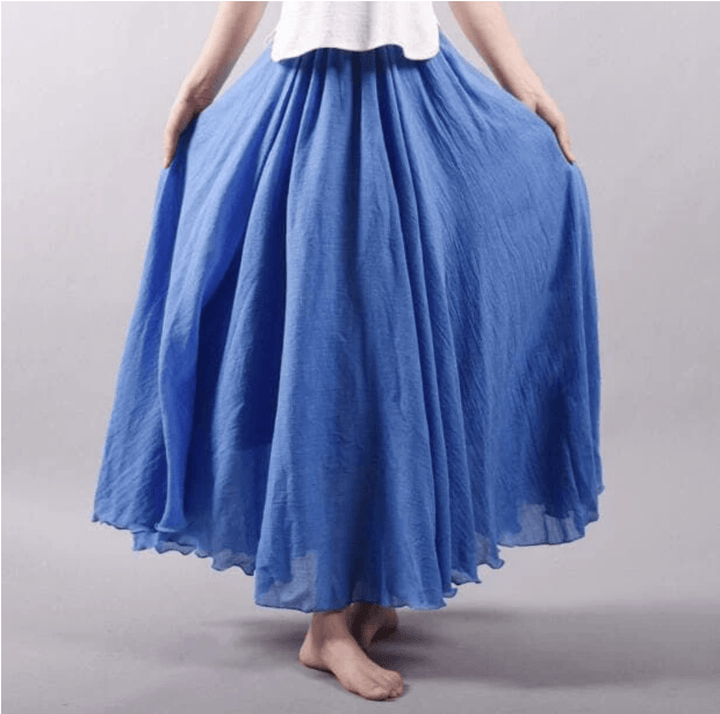 Jupe Maxi en Lin Bohémienne