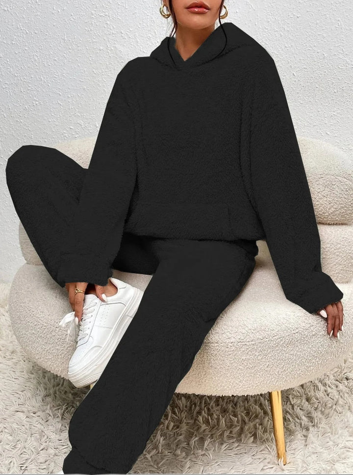 Ultra-Confortable Teddy Avec Capuche Maillot De Maison Élégance Cozy Pour Moments De Détente