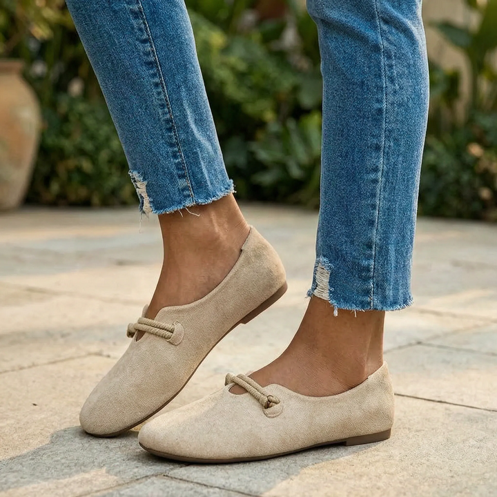 Ballerines Sans Lacet Avec Détail En Corde
