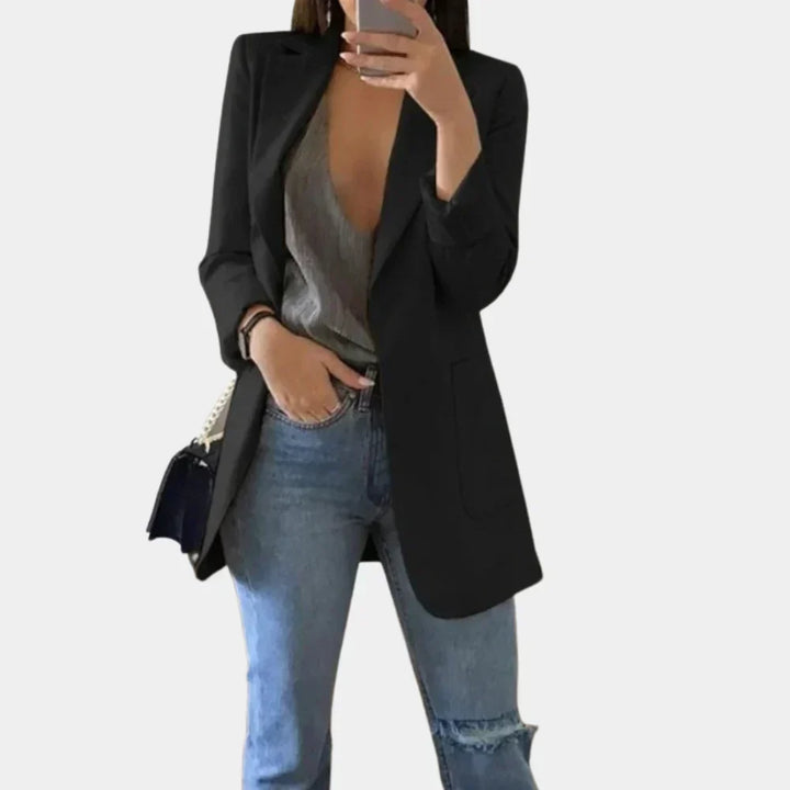 Blazer Long Slim Fit pour Femme – Élégance Intemporelle Rencontre Tailoring Moderne