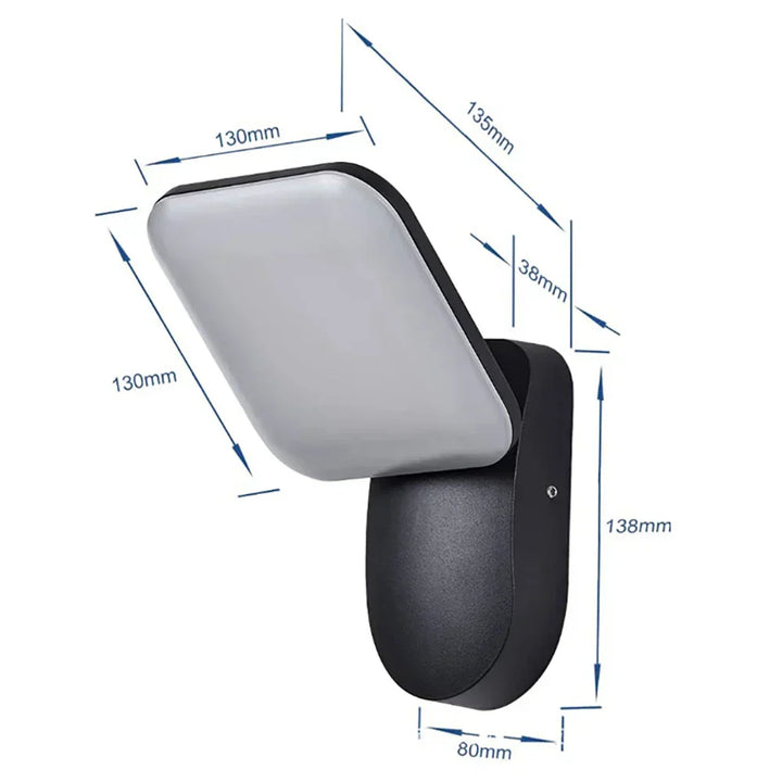 Éclairage mural extérieur imperméable avec capteur de mouvement PIR (12W) – Illumination intelligente pour sécurité améliorée