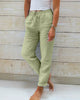 Pantalons en lin décontractés pour femmes