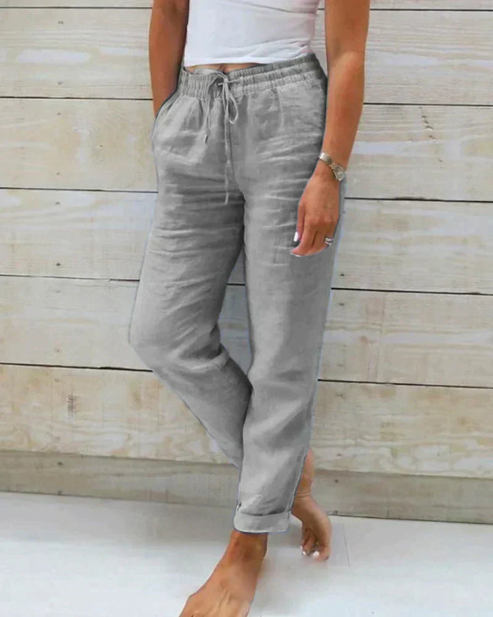Pantalons en lin décontractés pour femmes