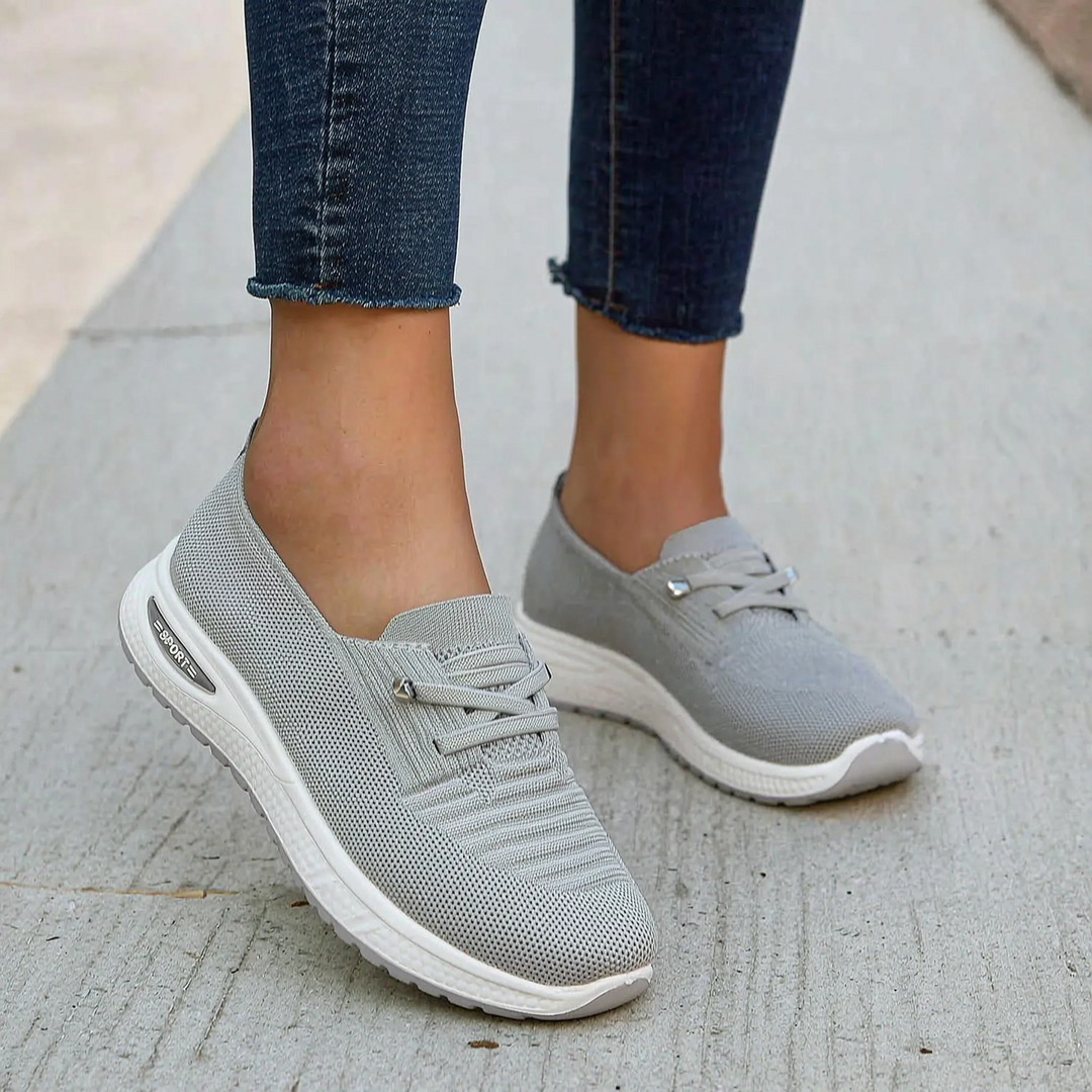 Chaussures de sport orthopédiques à enfiler avec lacets élastiques