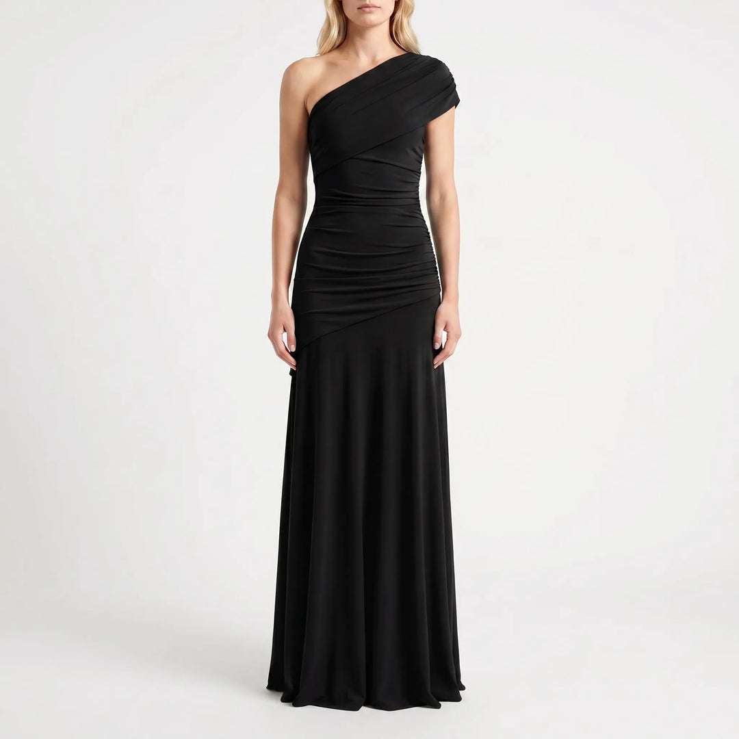 Robe Maxi Asymétrique à Une Épaule