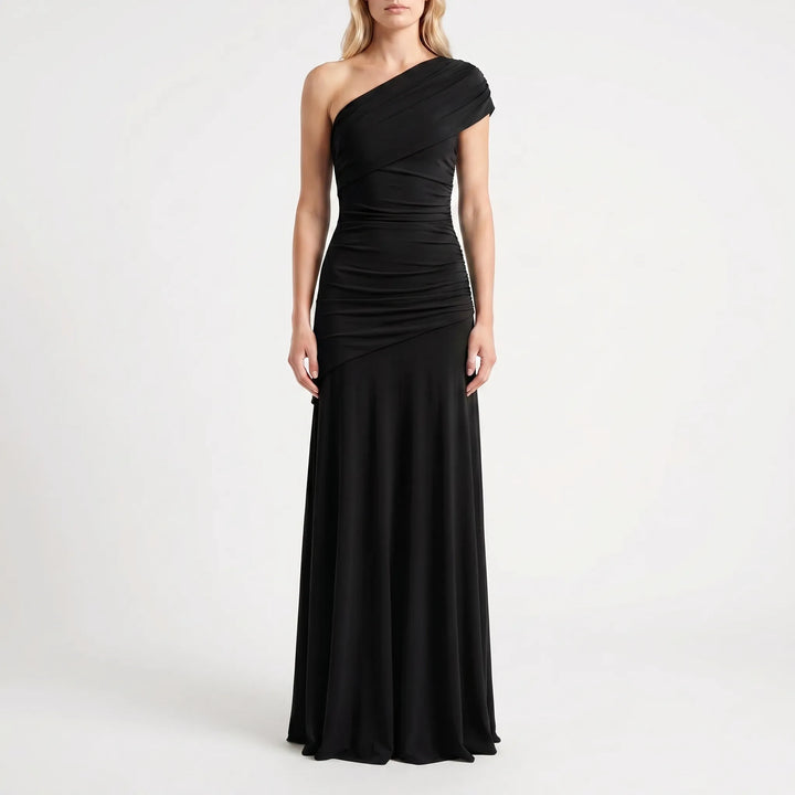Robe Maxi Asymétrique à Une Épaule