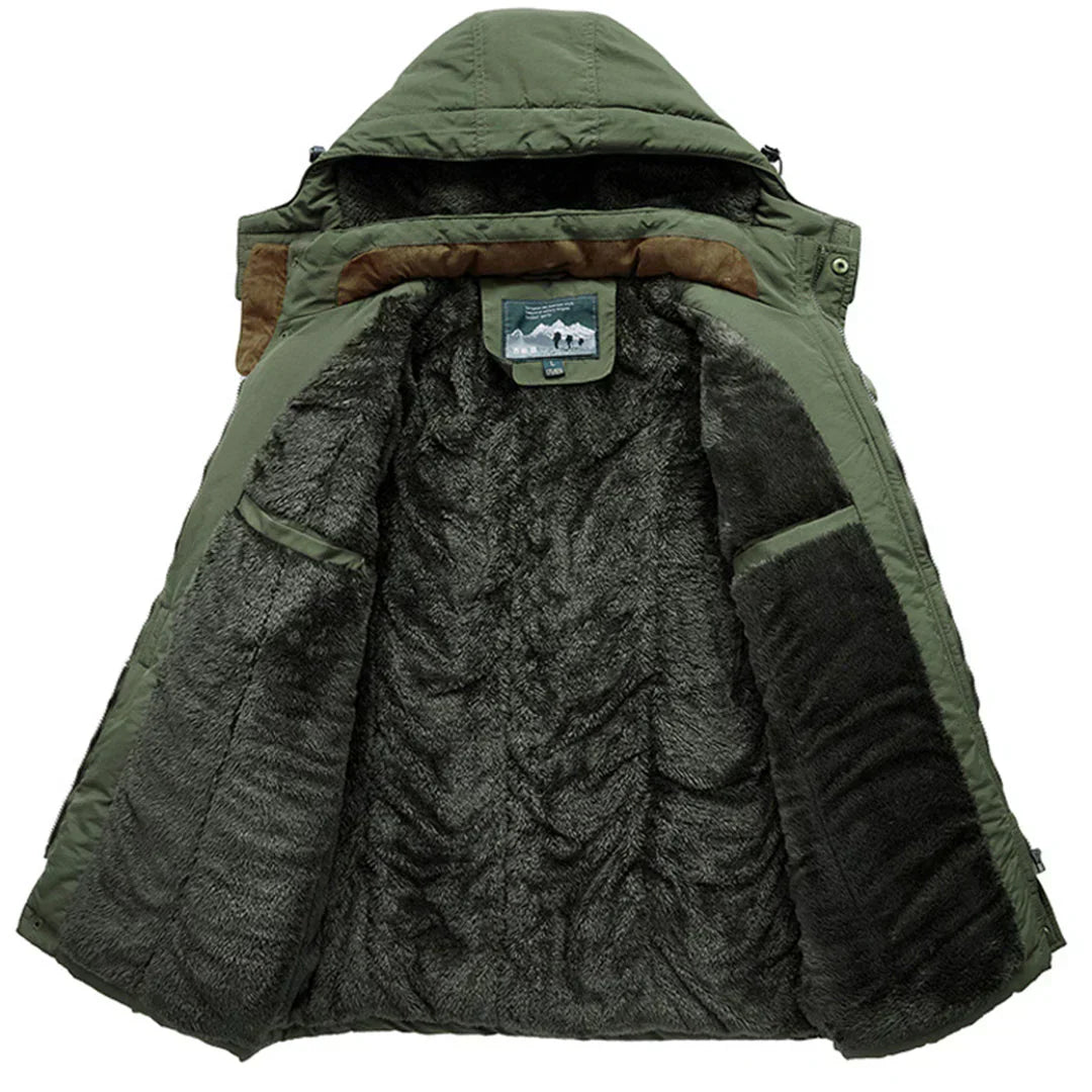 Manteau d'hiver chic avec capuche pour hommes