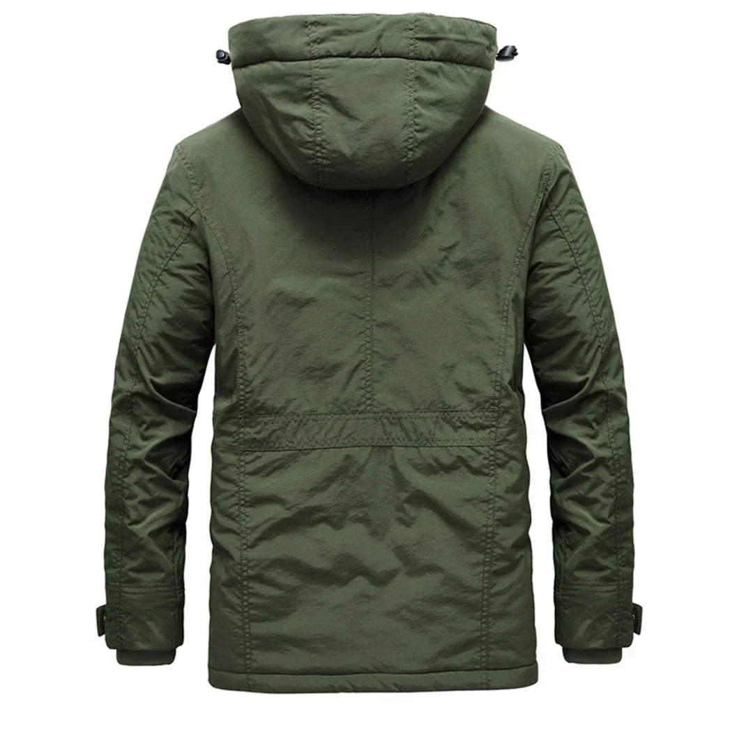 Manteau d'hiver chic avec capuche pour hommes