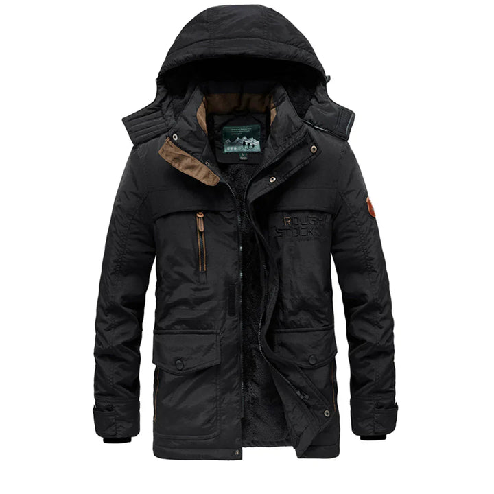 Manteau d'hiver chic avec capuche pour hommes