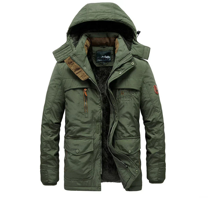 Manteau d'hiver chic avec capuche pour hommes