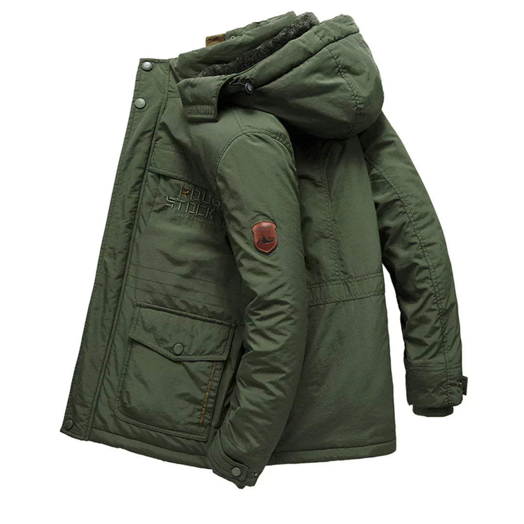Manteau d'hiver chic avec capuche pour hommes