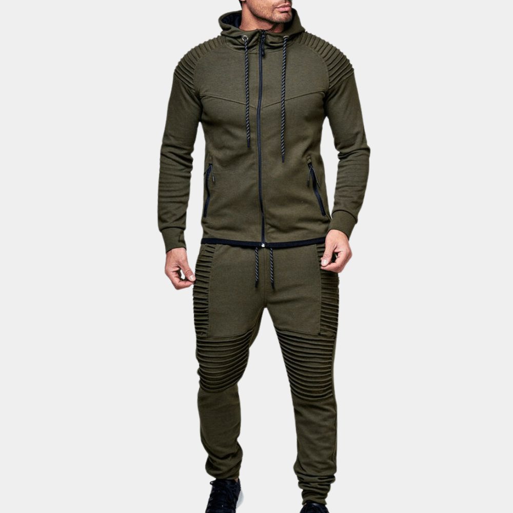 Ensemble de Survêtement à Capuche Casual pour Homme Confort Moderne Rencontre Style Fonctionnel