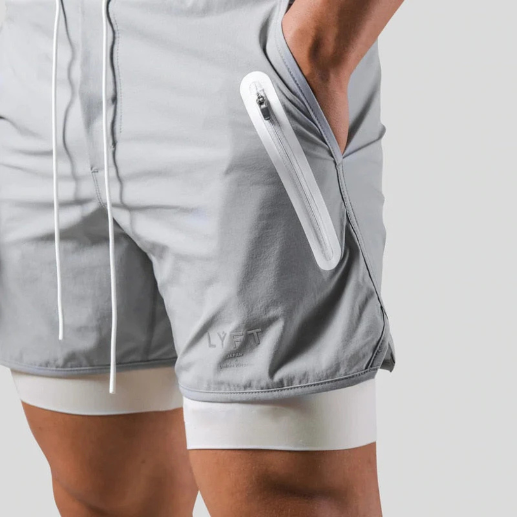 Short de sport 2 en 1 pour homme