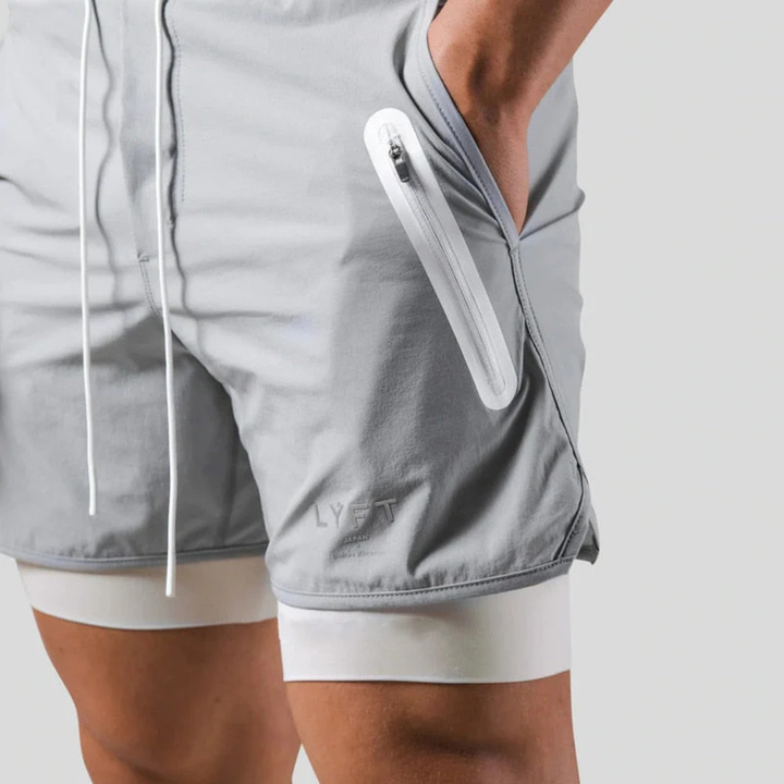 Short de sport 2 en 1 pour homme