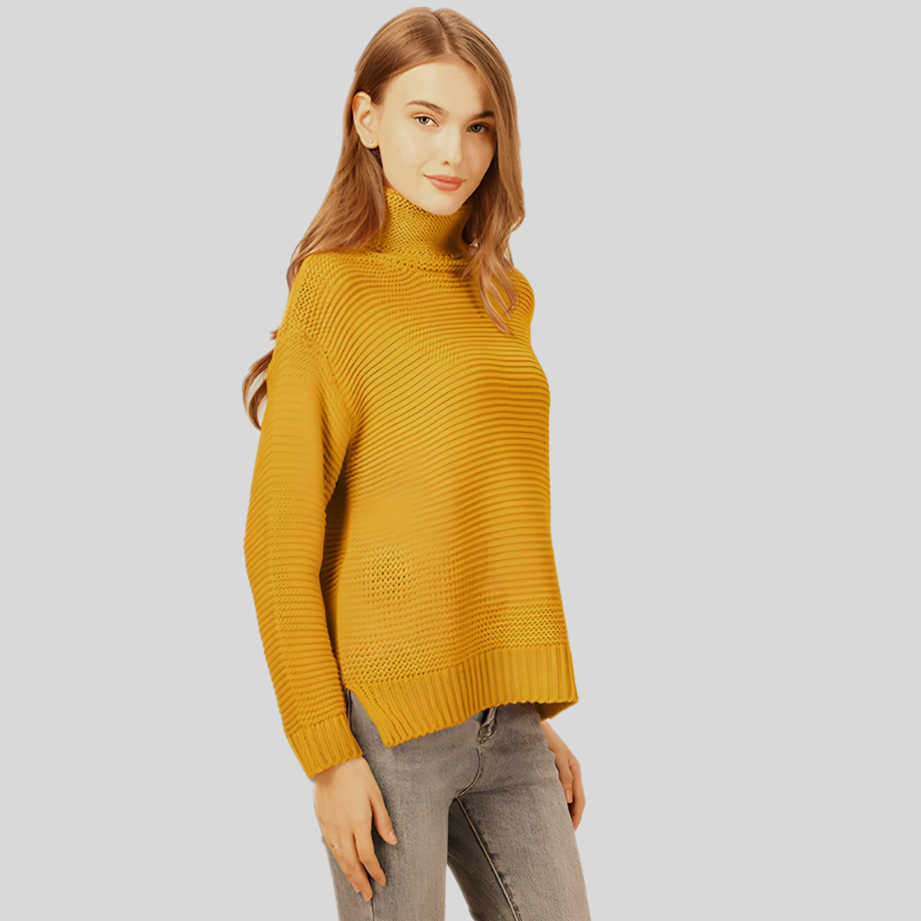 Pull Col Roulé Tricoté Luxe pour Femmes