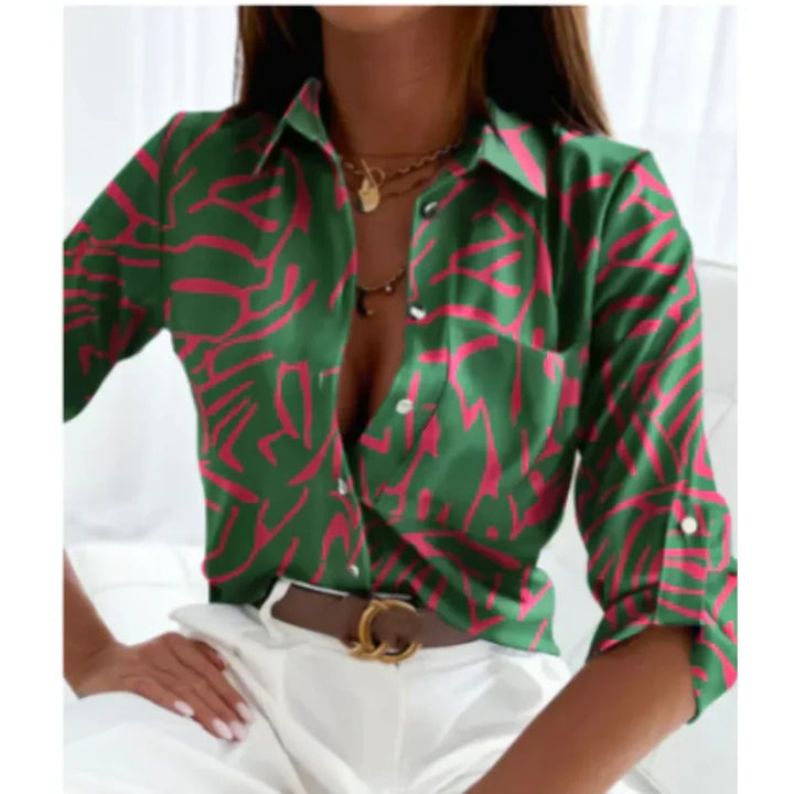 Blouse Imprimée Dégradé pour Femmes – Style Céleste pour Usage Quotidien